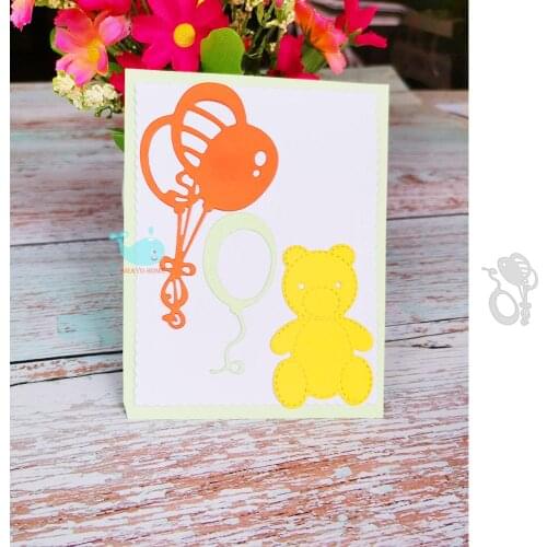 Birthday Balloon Metal Cutting Dies Scrapbooking Stencils for Album Paper DIY Gift Cards Decoration Embossing Dies New 2021