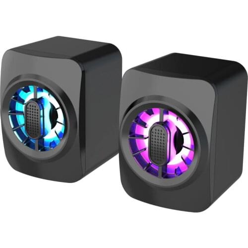 Mini Computer Speaker USB Wired Speakers 3D LED Computer Speaker Stereo Bass SubwooferFor PC Laptop Notebook Desktop Loudspeaker
