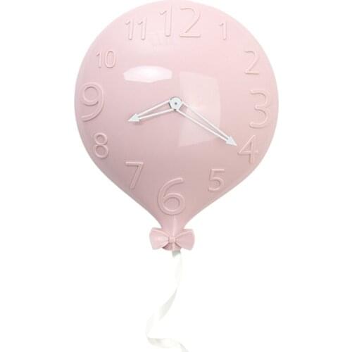Cartoon Cute Wall Clock Balloon Creative Kids Wall Clock Kitchen Modern Electronic Relogios Parede Klok Home Decor OO50WC