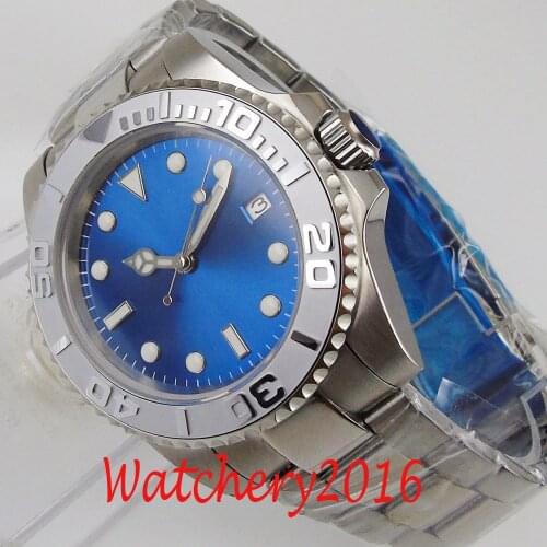 BLIGER New Arrival 40mm Sapphire Glass Steel Mechanical Self Winding Men Wristwatch NH35 MIYOTA82 Movement Mental Watch Band