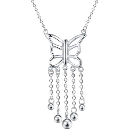 Wholesale Fashion Jewelry Necklace For Women Lady Wholesale Charm Silver Color Fashion Jewelry Pendant AN564/agqaixxa