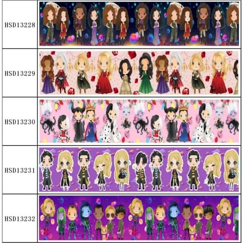 HuangTao 22MM 25MM 38MM 50MM 75mm Printed Pattern on Grosgrain Ribbon for diy ribbon