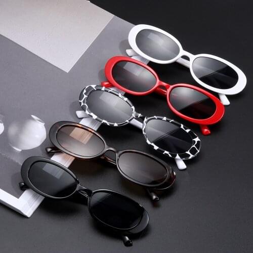 UV400 Fashion Shades Eyewear Small Frame Oval Sunglasses Retro Sunglasses for Women Vintage Polarized Sun Glasses Accessories