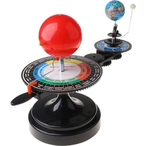 Solar System 3 Globes Sun Earth Moon Orbital Planetarium Model Astronomy Demo Student Kids Education Teaching Tool Toys