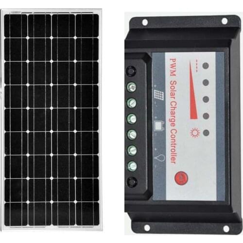 Solar Kit Pannello Solare 12v 100w Solar Charge Controller 12v/24v 30A PWM Motorhome Caravaning Boats Yachts Phone Charger