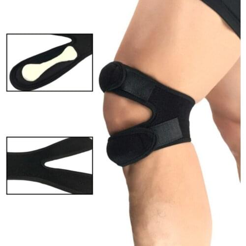 Running Sports Patella Brace Wrap Cap Stabilizer Cushioning Band Knee Support Adjustable Protective Knee Protector