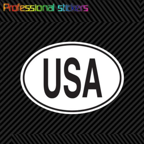 USA American Country Code Oval Sticker Decal Self Adhesive America United States Stickers for Motos, Cars, Laptops, PVC