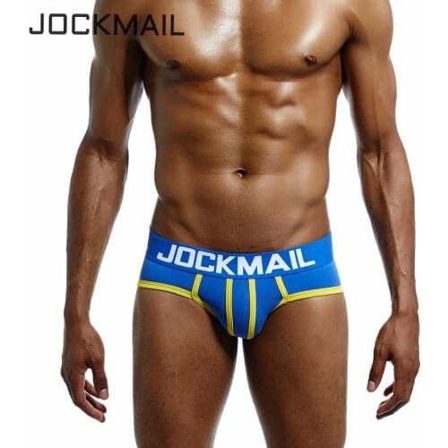 JOCKMAIL Brand Men Underwear briefs Cotton Sexy U convex calzoncillos hombre slips cuecas gay penis pouch panties gay Underwear