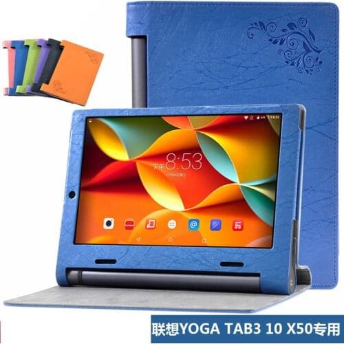 Ultra Slim Folio Stand Protective Print Flower PU Leather Case Cover For Lenovo YOGA Tab 3 X50 X50m X50l YT3-X50F 10.1" Tablet