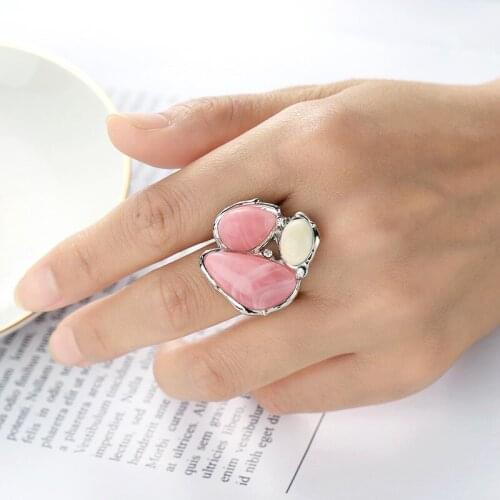 Woman Zircon Couple Women Jewelry Ladies Wedding Rings For Women natural Stone Knot silver color Engagement Ring Female