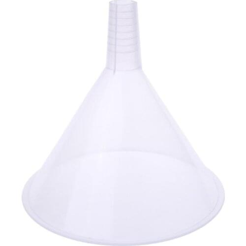 150mm Plastic White Transparent Funnel For Garage / Car Liquids / Laboratory / Kitchen T3EF