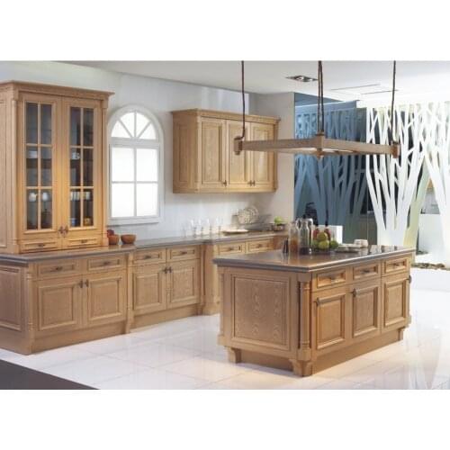 2017 Free design Custom furniture for kitchen with solid wood door modular kitchen cabinets