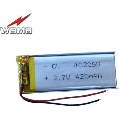 4pcs/lot 402050 3.7V 420mah Polymer Lithium Battery Li-ion Rechargeable Batteries For Tablet MP3 MP4