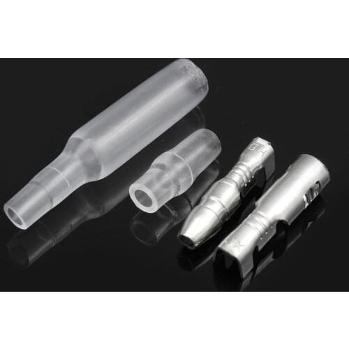 50 Sets 4mm Bullet Crimp Terminal Wire Connectors Male Female Socket w/ Sheath