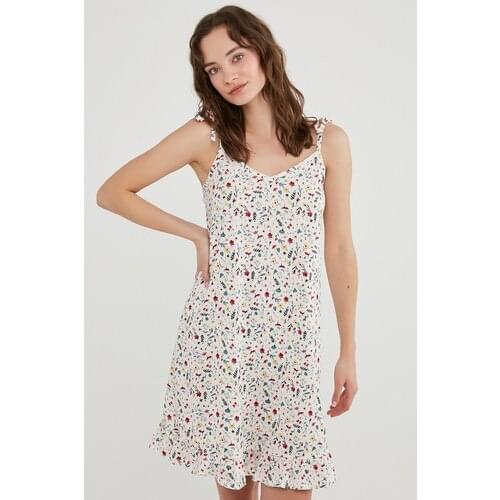 Penti White Everyday Ns Dress. Womens nightgown set. Women home gown. Casual home workwear. Womens casual dresses