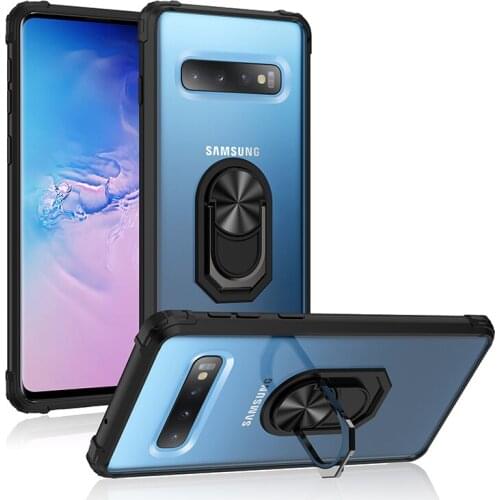 2021 for Samsung Galaxy S10 Plus S 10 10+ 10E S10E Case Cover Armor Transparent Military Shockproof Magnetic Holder Ring Case Fu
