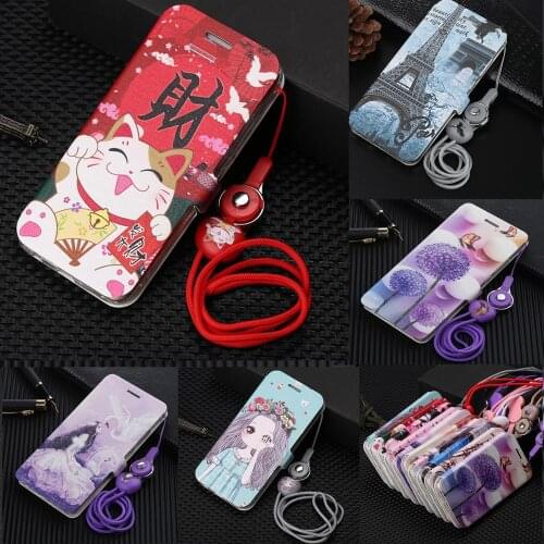 Flip Case For Xiaomi Redmi 5A 6A Case Painting PU Leather wallet Phone Case For Xiaomi Redmi 4A 4X Note 4 4X Flip Case
