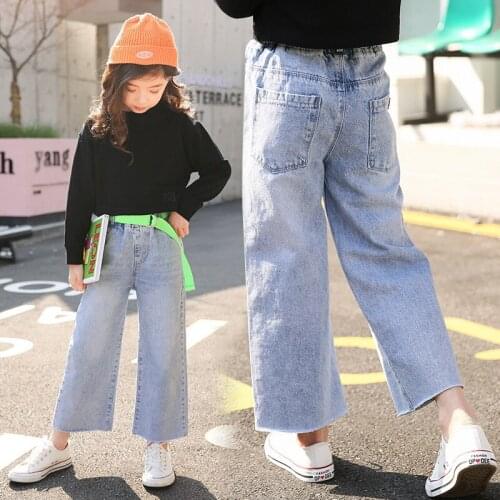 Childrens Clothing Girls Jeans 2020 Spring Autumn kids girls Trousers Fashion Wild Casual Loose Children Jeans