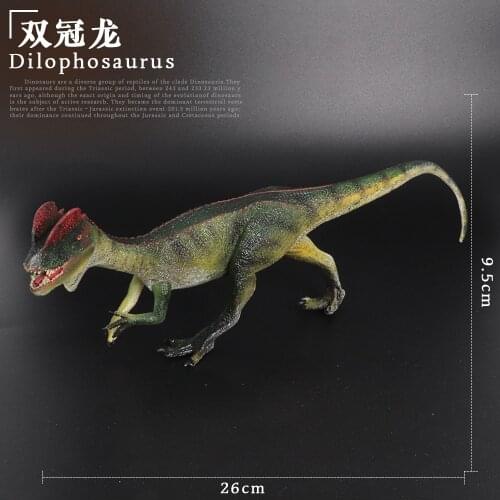 Prehistoric Jurassic Dinosaurs World Dilophosaurus Big Size Animals Model Action Figures PVC High Quality Toy For Kids Gift