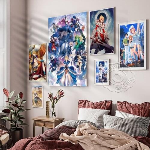 Fate Grand Order Japanese Anime Game Role Art Prints Poster, Fans Collection Canvas Painting Gift, Modern Kids Room Home Decor