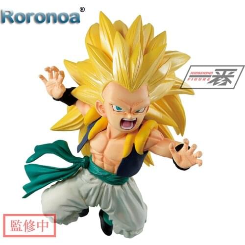 RORONOA Original Banpresto ICHIBANSHO FIGURE DBZ Super RISING SSJ3 Gotenks Action Figure Collectible Model Figurals Brinquedos