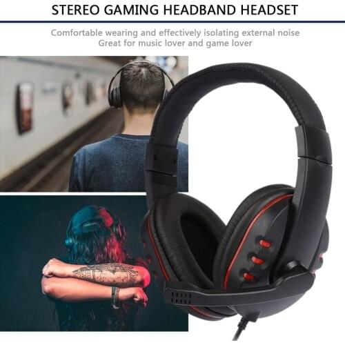 Stereo Gaming Headset For Xbox One PS4 PC 3.5mm Wired Over-Head Gamer Headphone With Microphone Volume Control Game Earphone