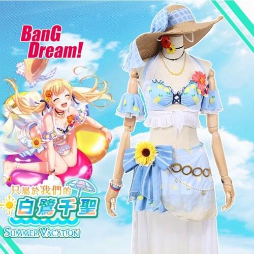 Cosplay Costume Anime Bang Dream! Shirasagi Chisato Pastel*Palettes Dresses Christmas Halloween Free Shipping CG851CZH