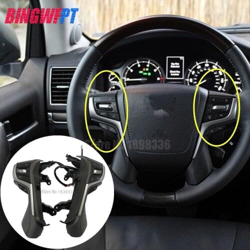 Multi-function Steering Wheel Switch Audio Volume music for Toyota Lander Cruiser / New Lander Cruier Prado 2016-2018