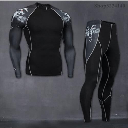 Mens Fitness Long Sleeve Rashguard T Shirt Bodybuilding Tight Compression Shirt Elastic Gym Sports Running Tops Cycling Clothing