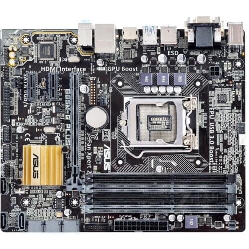 Desktop motherboard for for ASUS B85M-G PLUS DDR3 LGA 1150 i7 i5 i3 32G SATA3 USB2.0 USB3.0 motherboard Free shipping