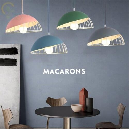 Nordic Colourful Led Pendant Light Denmark Home foyer Modern Hanging Lamp Metal Lampshade Bedroom/Kitchen Pendant Lamps for Home