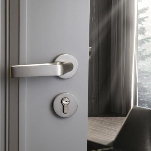 Hollow lock Bedroom Door Mute door lock Handle Interior Door Handle Lock Cylinder Security Lock for office security door