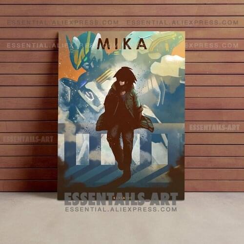 Mika Mikazuki Augus Anime Poster Canvas Wall Art Painting Decor Pictures Bedroom Study Living Room Home Decoration Prints