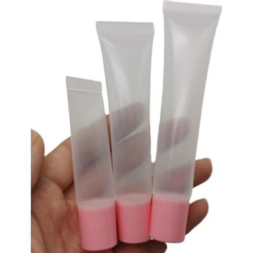 Empty Squeeze Lip Gloss Tube Plastic Clear Cosmetic Container Filling Packaging Bottle Lipgloss Squeeze Tubes 10g15g20g 50Pieces