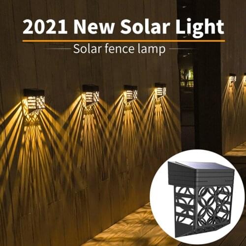 Solar LED outdoor lamp, intelligent light control waterproof wall lamp, landscape decoration supplies, garden fence