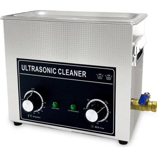Ultrasonic Cleaner 6.5L 180W Knob Stainless Steel Ultra Sonic Washing Machine Bath With Timer Supersonic Cleaning Medical Tools