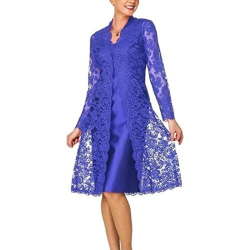 Women Clothes Elegant Mother of The Bride Dresses with Lace Jacket 2021 Vestidos Largos Wedding Mother Evening Long Dress