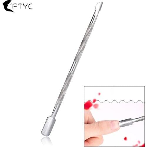 1Pc Stainless Steel Double Head Nail Cuticle Pusher Dead Skin Push Remover For Pedicure Manicure Nail Art Cleaner Care Tool