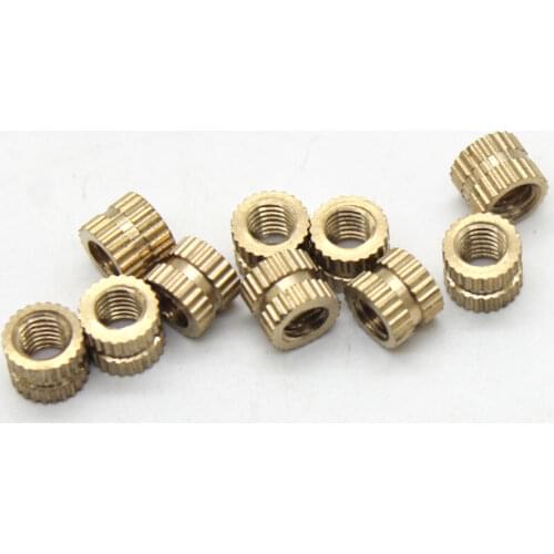 10PCS/lot M6*8*14 MM Copper inserts Injection nut embedded parts copper knurl nut CPC28
