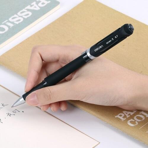 12pcs S21 Gel pen black ink 0.7m bullet Pen matte black pen