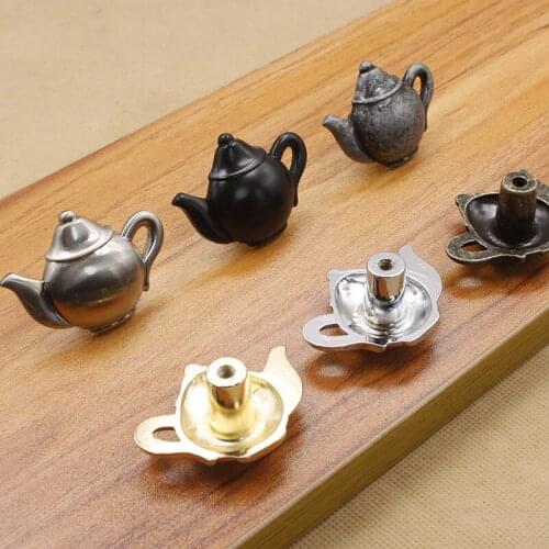 1Pcs Creative Teapot Shape Door Hidden Handle Single Hole Wardrobe Drawer Pulls Cabinet Knob Home Decoration Furniture Hardware