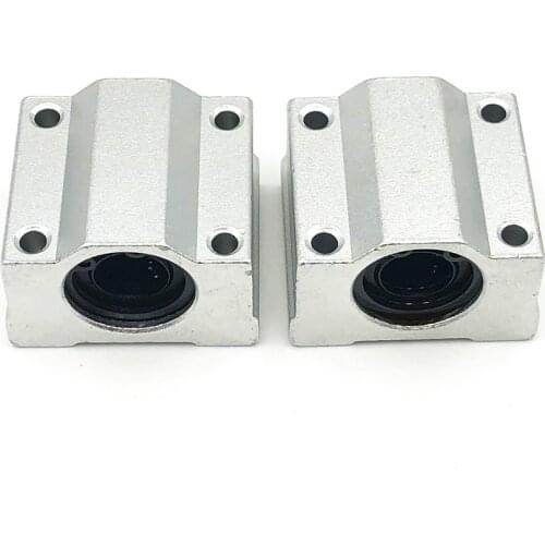 2pcs/Lot Linear Motion Ball Bearing SC13UU SCS13UU 13mm Slide Block Bushing Aluminium Alloy for CNC Linear Shaft Guide Rail
