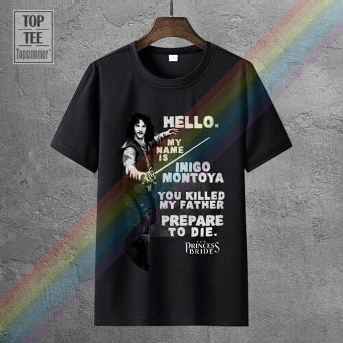 2017 Summer Fashion Streetwear Short Sleeve Tees Princess Bride Movie Inigo Montoya T Shirt Men Summer Casual Tee Tops Clothing