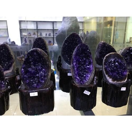 600g amethyst crystal cluster amethyst geode from uruguary specimen amethyst geode natural stones and minerals