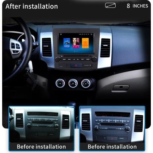 Android 8.1 for Mitsubishi Outlander 2007-2011 Car DVD Multimedia player GPS Navigation Autoradio dvd player Head Unit free map