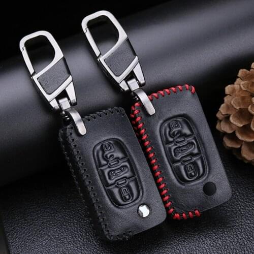 Car Key Ring Chain For Peugeot 107 206 308 307 3008 5008 Expert For Citroen C1 C2 C3 C4 C5 DS3 DS4 Picasso Xsara Key Case Cover