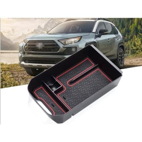For Toyota RAV4 XA50 2019 2020 Car Organizer Armrest Glove Storage Box Console Tray Non-slip Mats Car Styling Accessories
