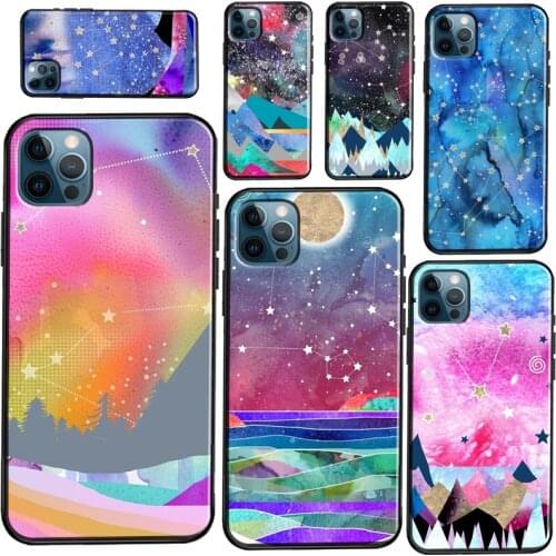 Summer Leo Constellation Landscape Silicone Case For iPhone 12 11 Pro Max 7 8 Plus SE 2020 12 Mini X XR XS Max Back Cover