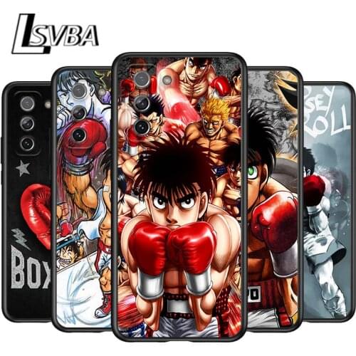 Hajime no ippo Anime for Samsung Galaxy S21 Ultra Plus Note 20 10 9 8 S10 S9 S8 S7 S6 Edge Plus Black Soft Phone Case
