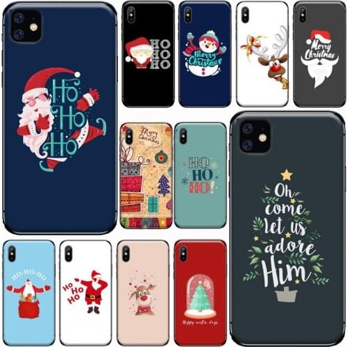 Merry christmas night new year Phone Case for iPhone 11 12 pro XS MAX 8 7 6 6S Plus X 5S SE 2020 XR